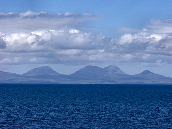 Picture of the Paps of Jura from the ferry