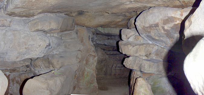 Picture of the chambers inside West Kennett Long Barrow