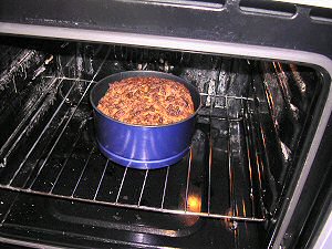 Picture of bread in the oven