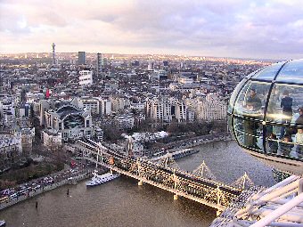 Picture of a view from the London Eye
