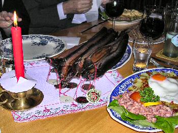 Picture of plate with 6 smoked eels