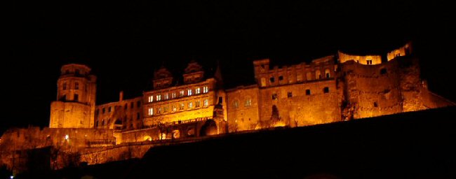 Picture of Heidelberg castle at night