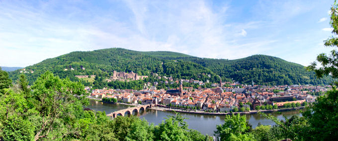 Picture of a panoramic view over Heidelberg