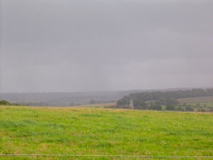Picture of rain over the Wiltshire Downs