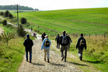 Picture of walkers on a path