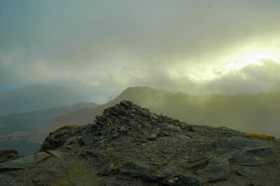 Picture of the cairn on the summit of Ben Vane