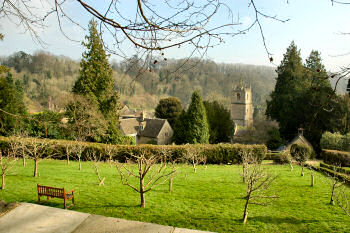 Picture of a view over the roofs of Castle Combe