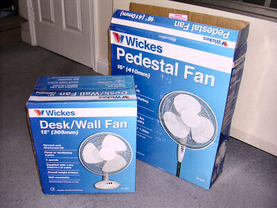 Picture of two boxes for fans