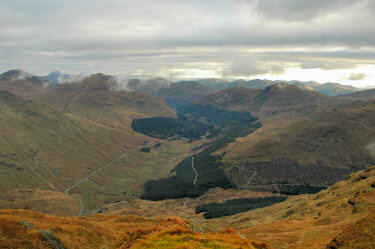 Picture of a view over a glen