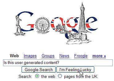 Picture of the Google UK homepage on 06/Nov/2006